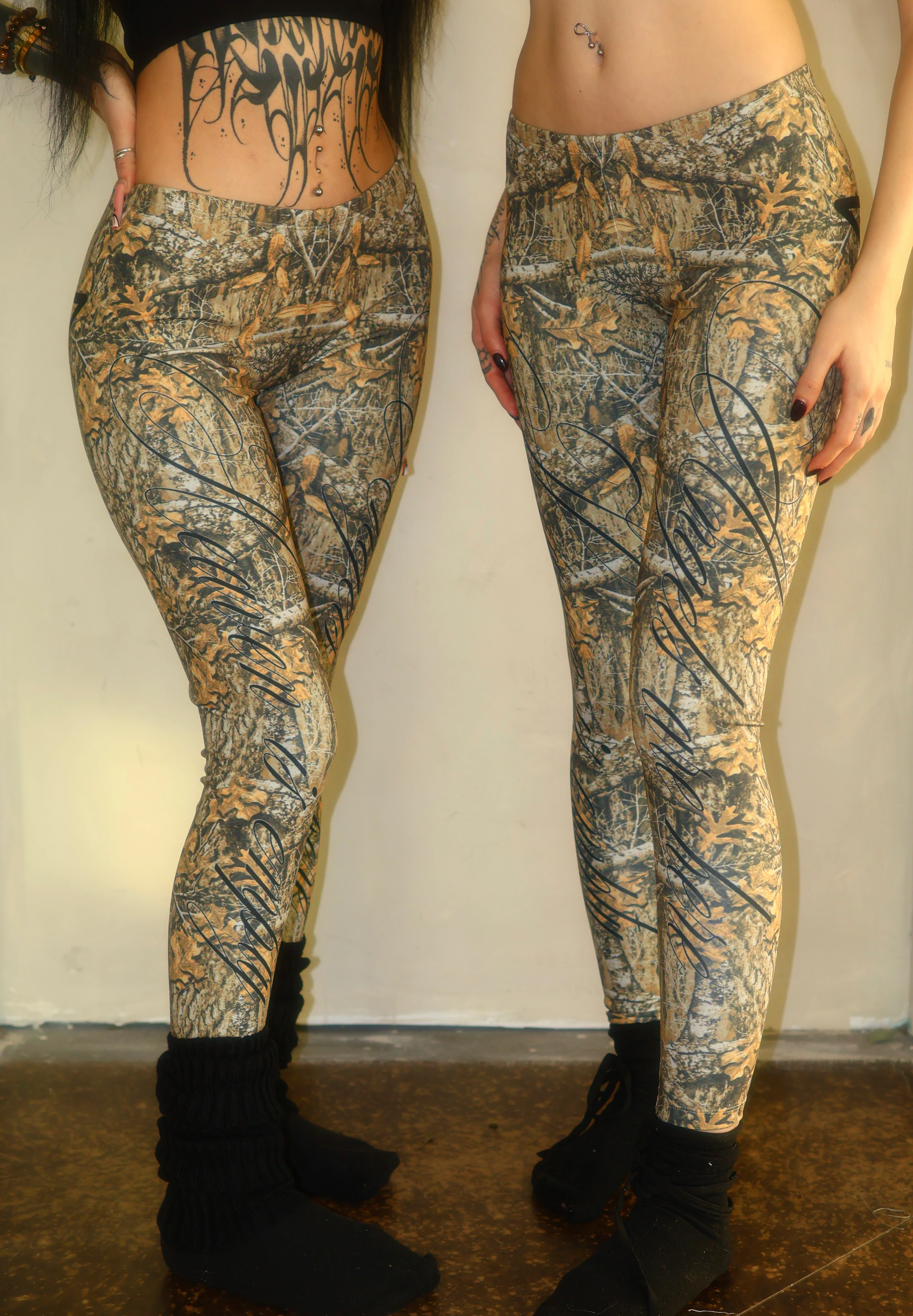 Angels are here camo low rise yoga leggings