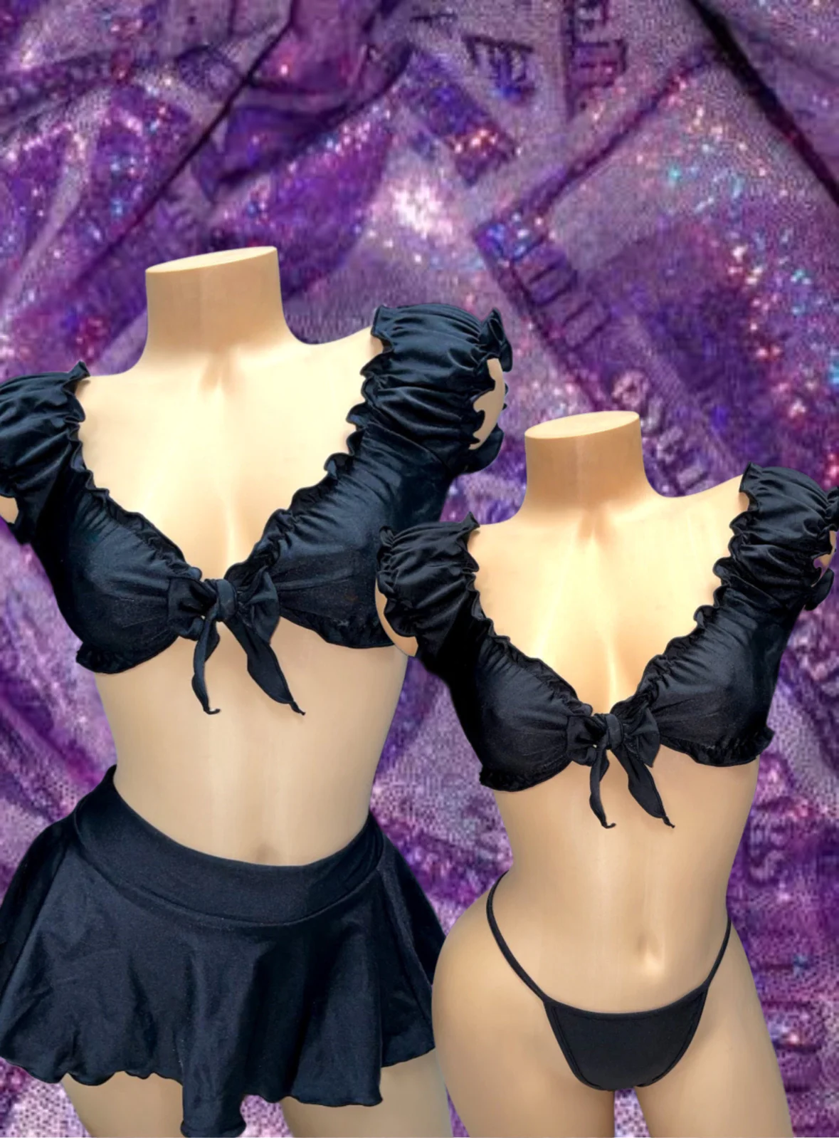 Black ruffle skirt set - Image 5
