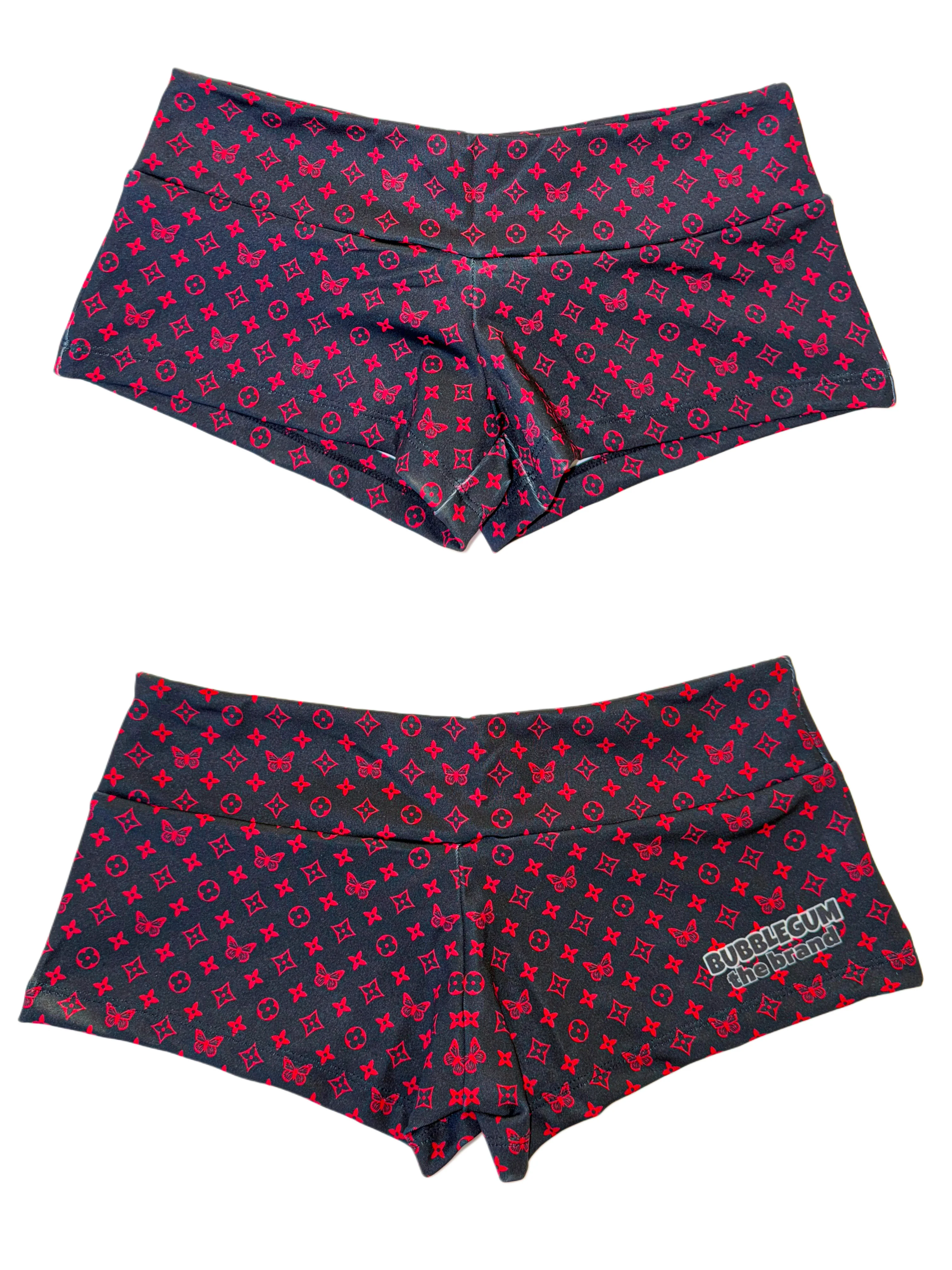 Butterfly monogram micro shorts hotpants streetwear