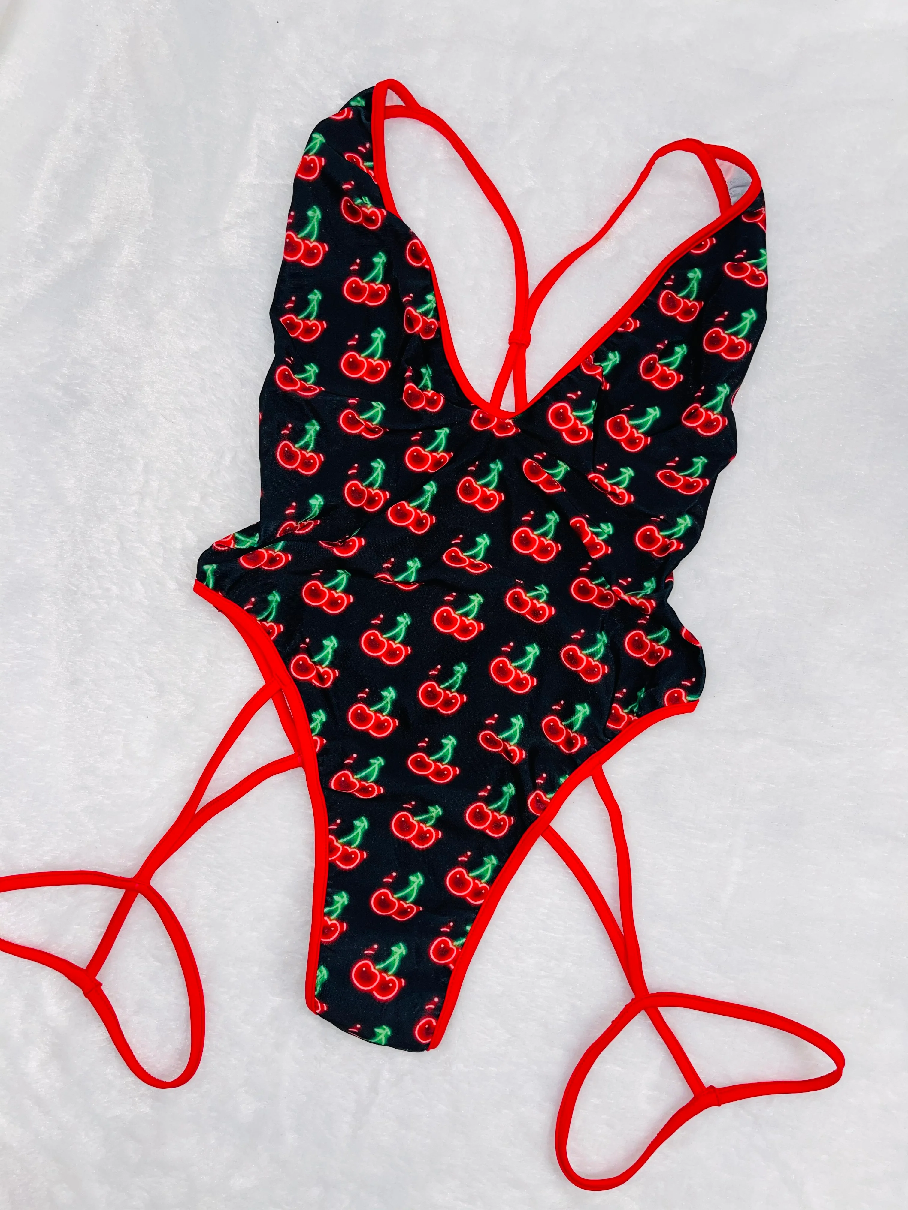 Neon Cherry Garter One Piece - Image 5