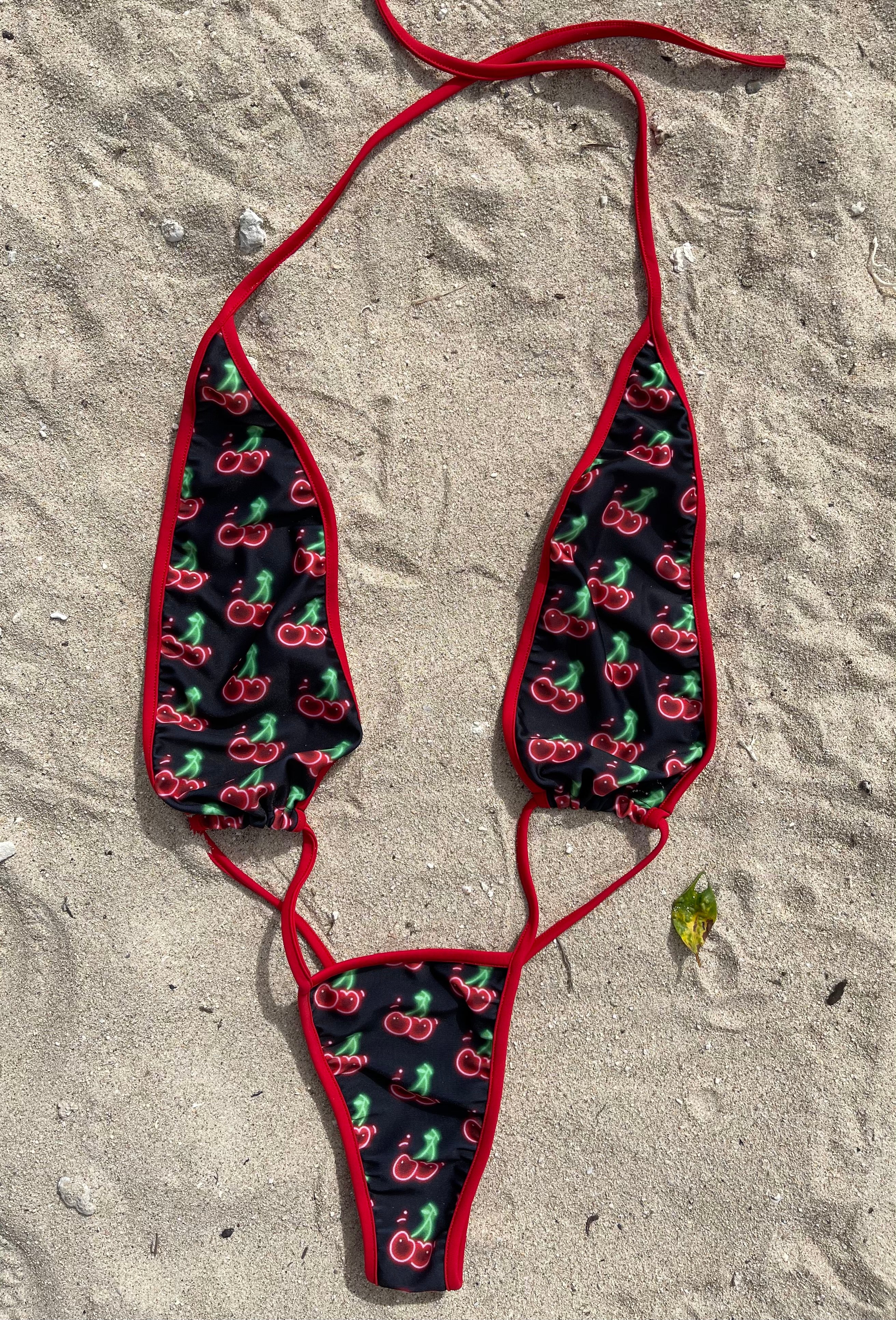 Neon Cherry slingshot one piece - Image 3