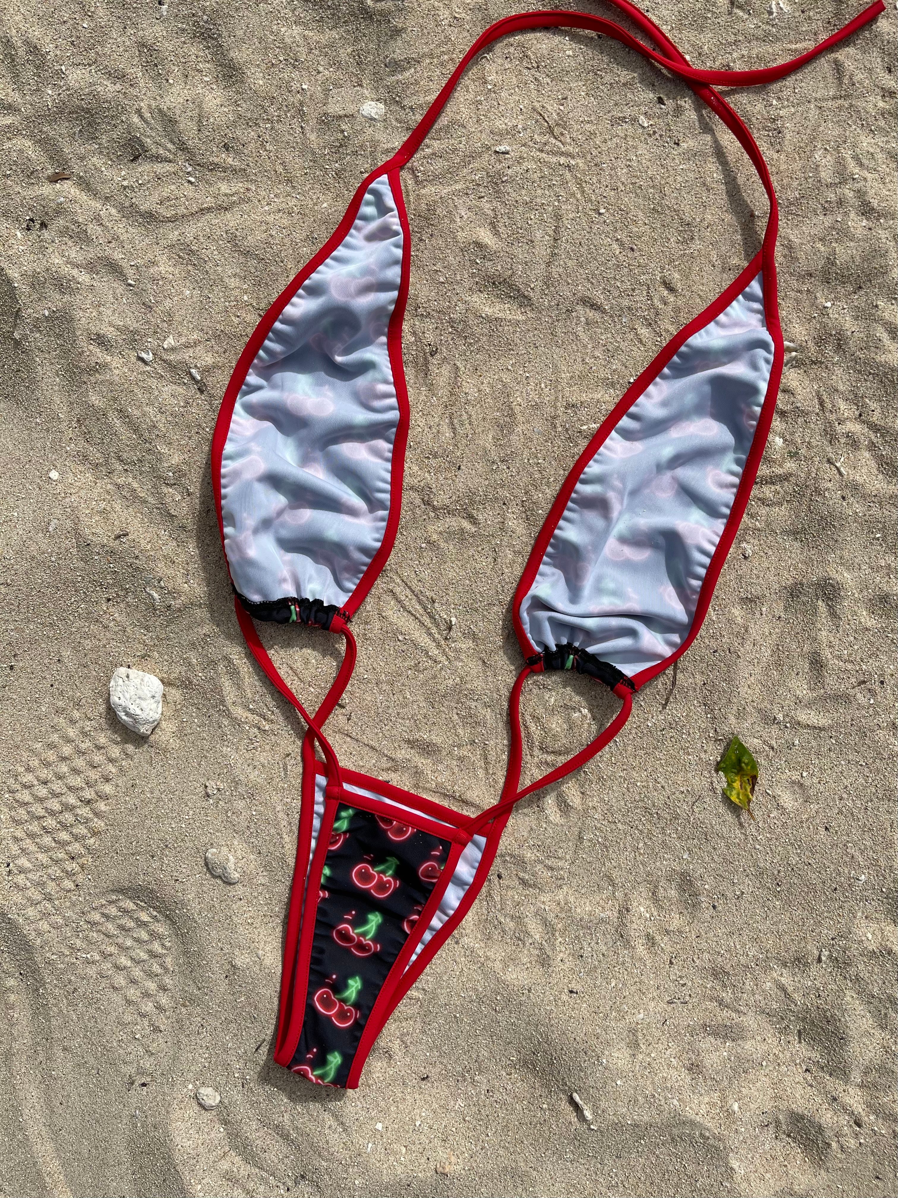 Neon Cherry slingshot one piece - Image 4