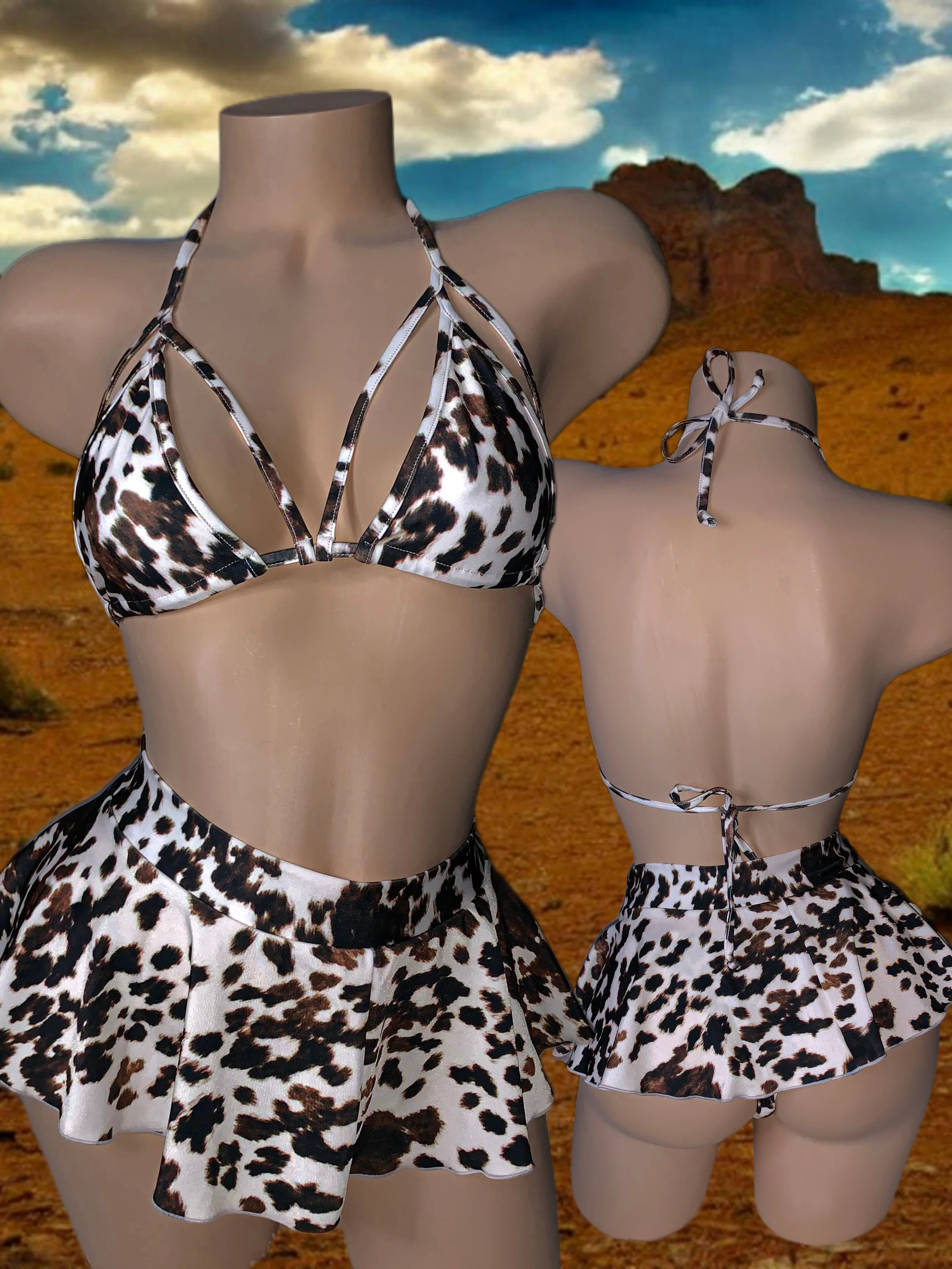 Cowhide skirt set - Image 5