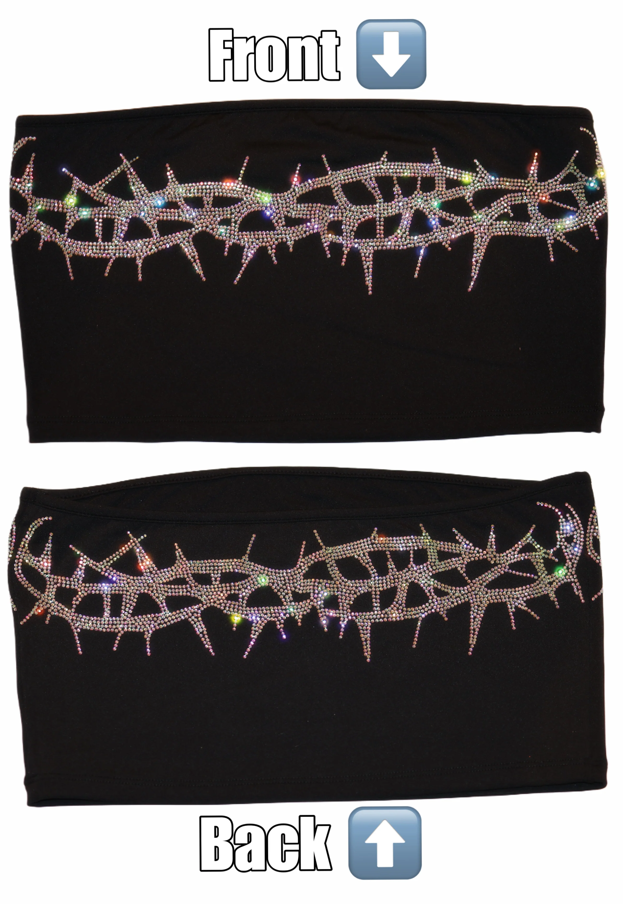 Crown of thorns rhinestone tube top - Image 3