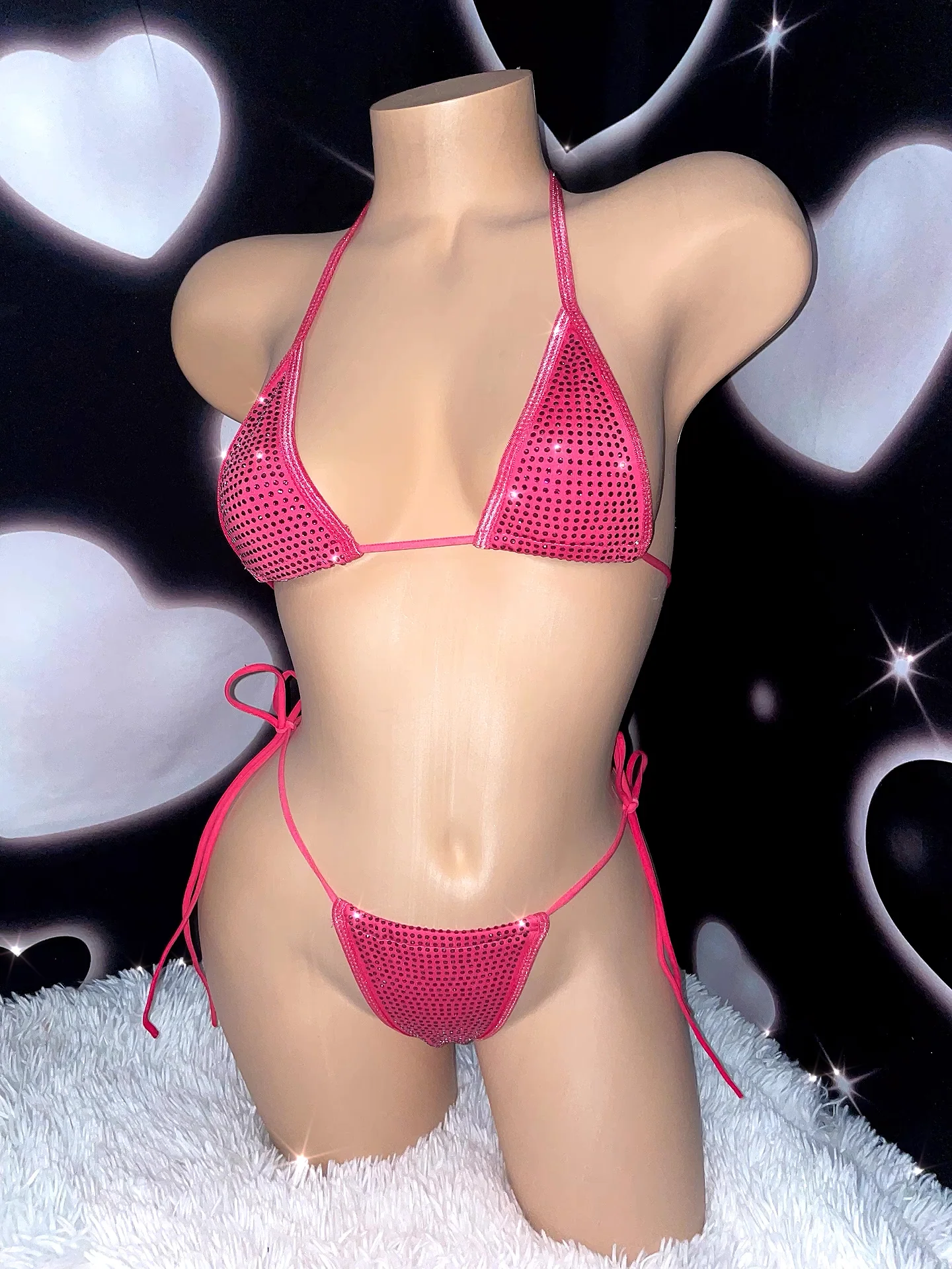 Glitz iced out semi micro rhinestone bikini set - Image 7