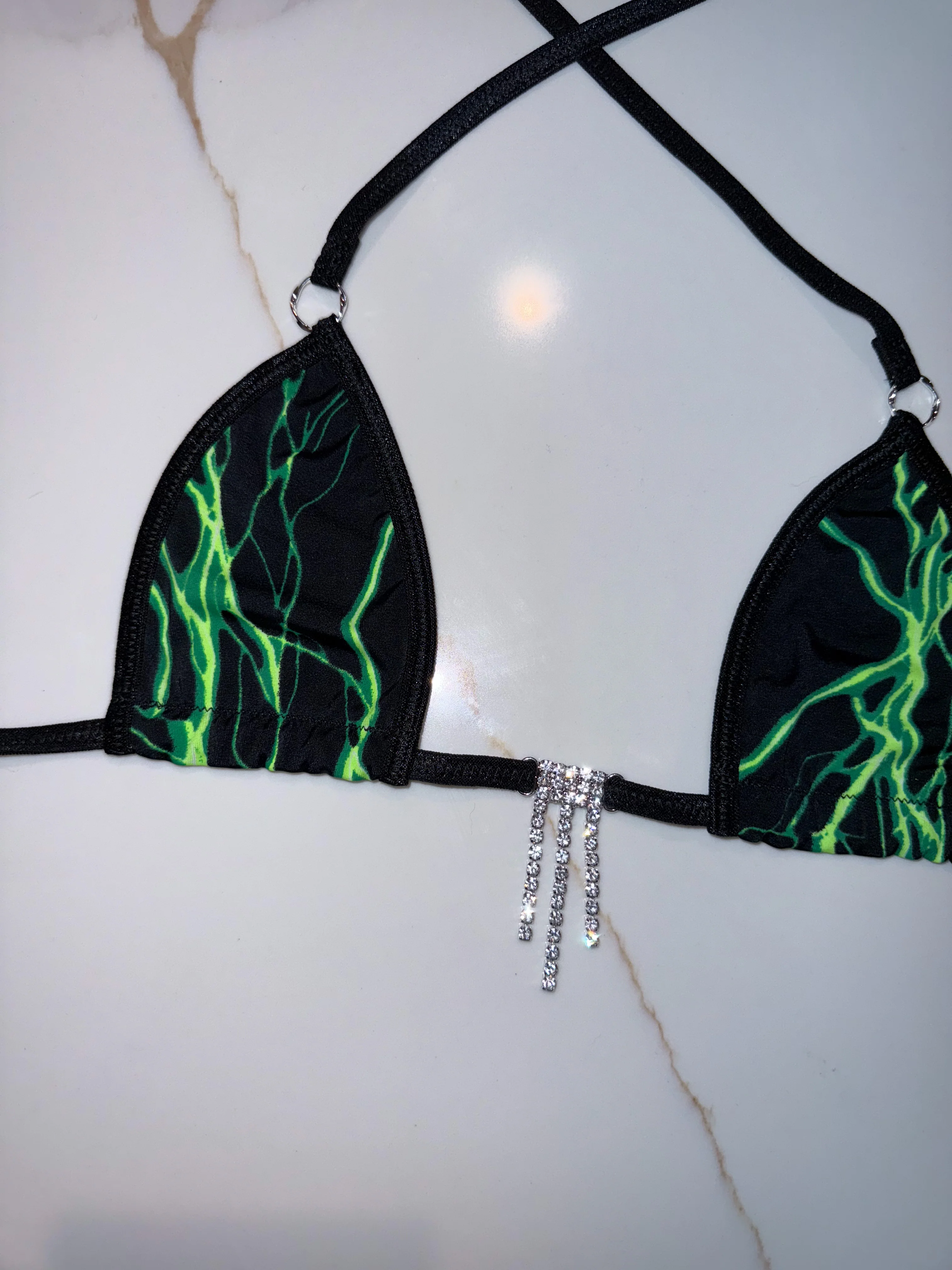 Green lightning sparkle microkini - Image 4