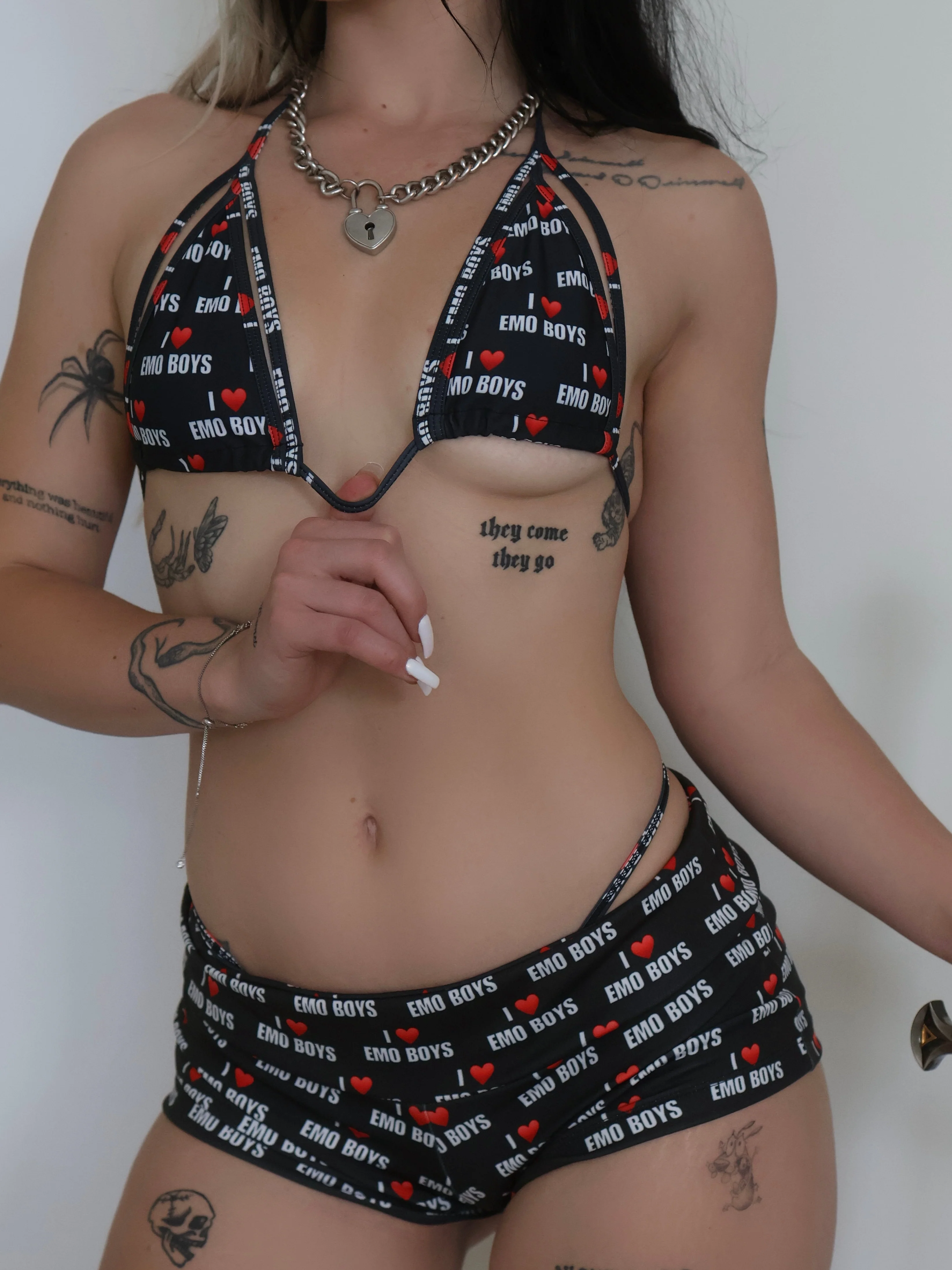I love emo boys bikini shorts set - Image 5