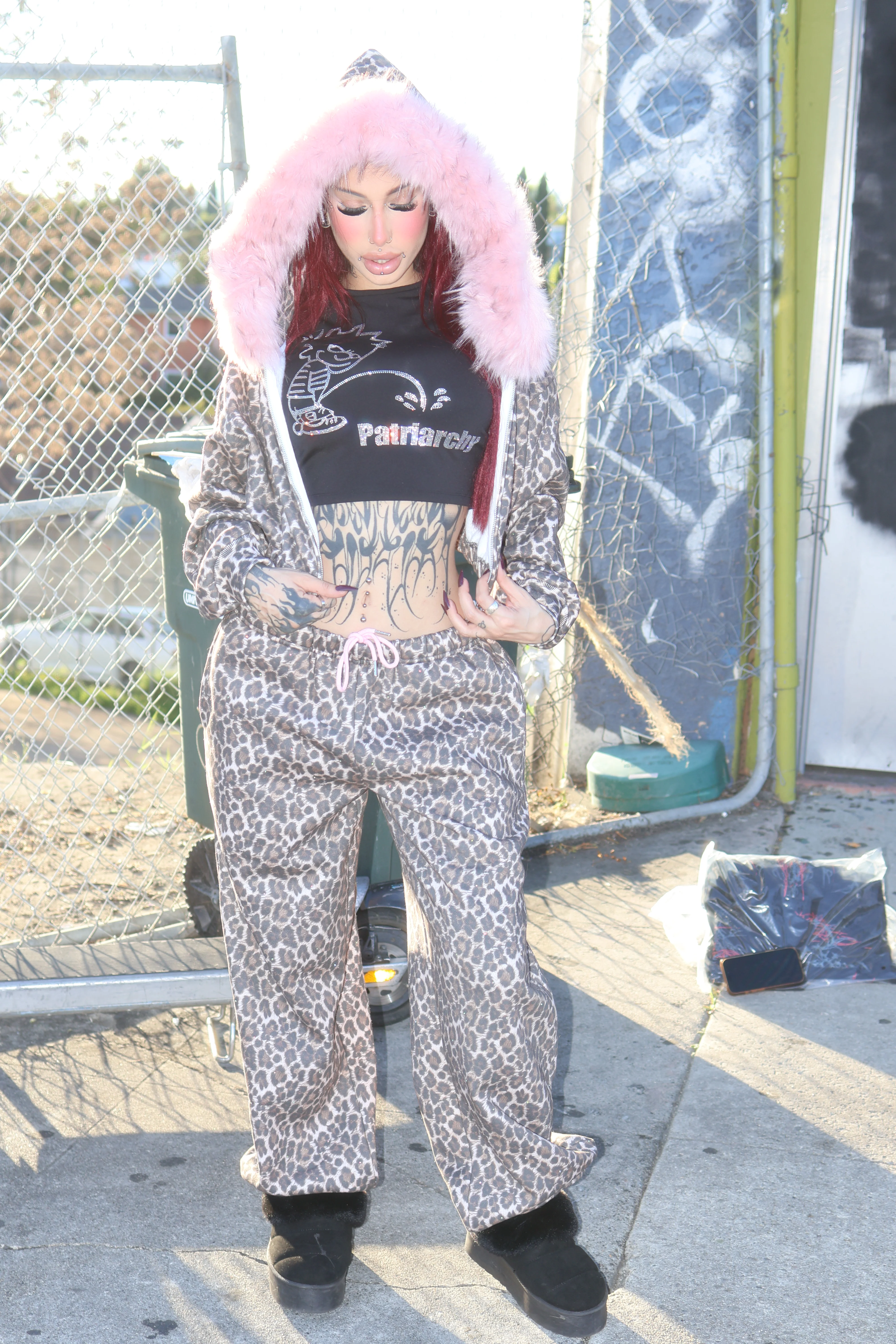 Leopard princess rhinestone sweatpants - Image 7