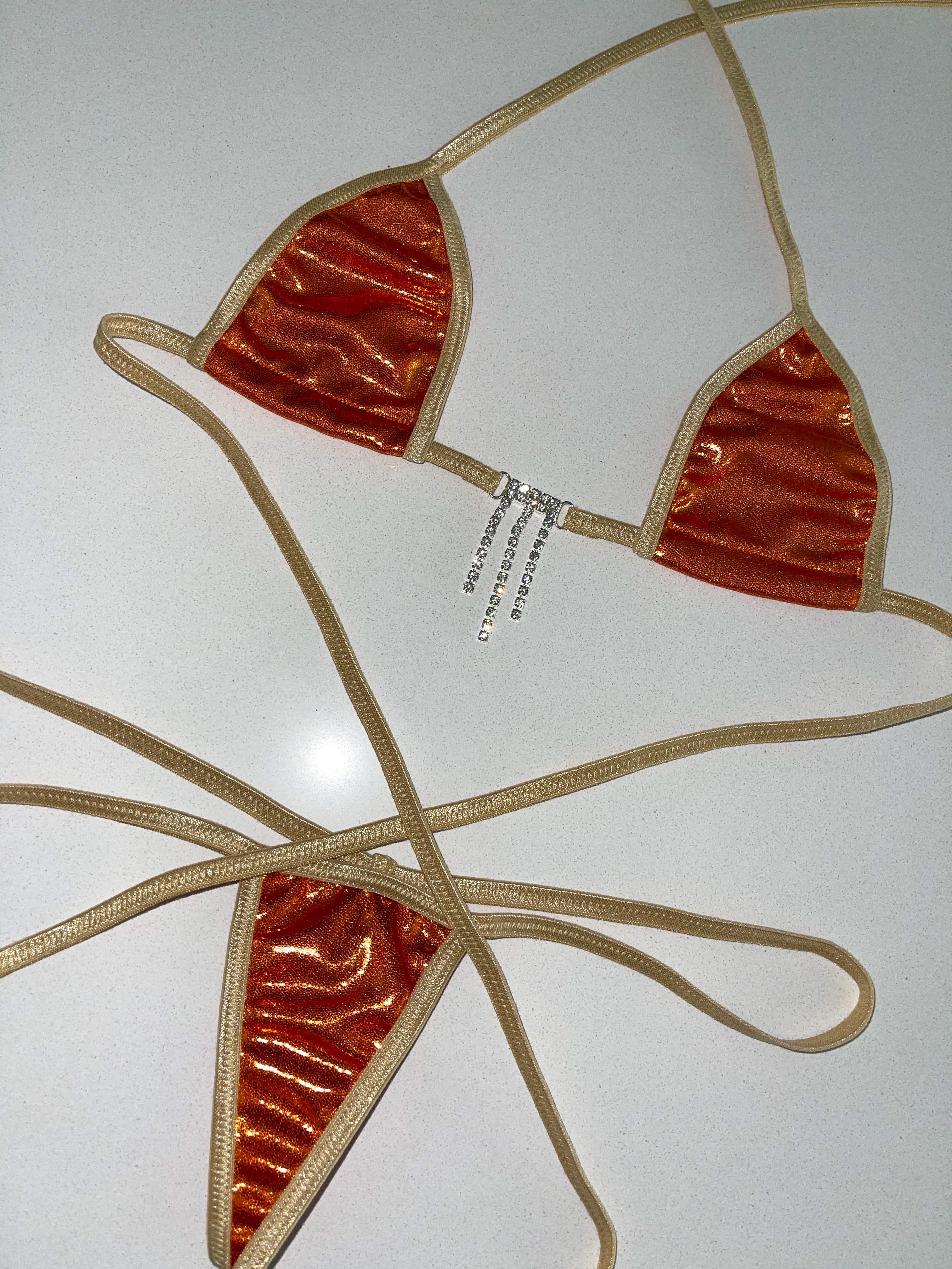 Orange dreamsicle sparkle microkini - Image 6