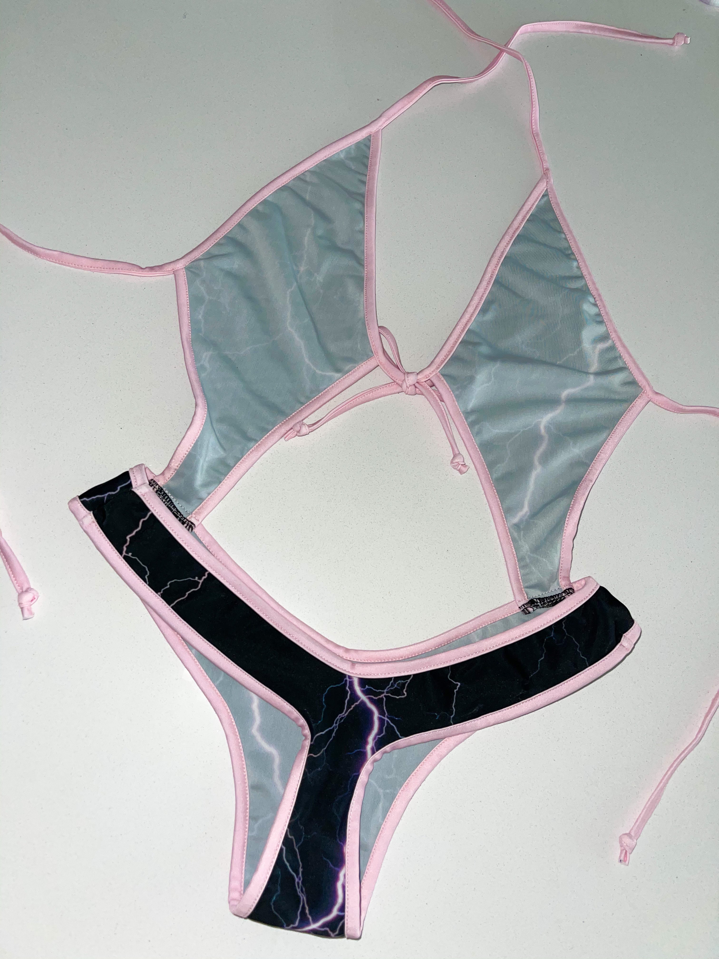 Pastel pink lightning one piece - Image 6