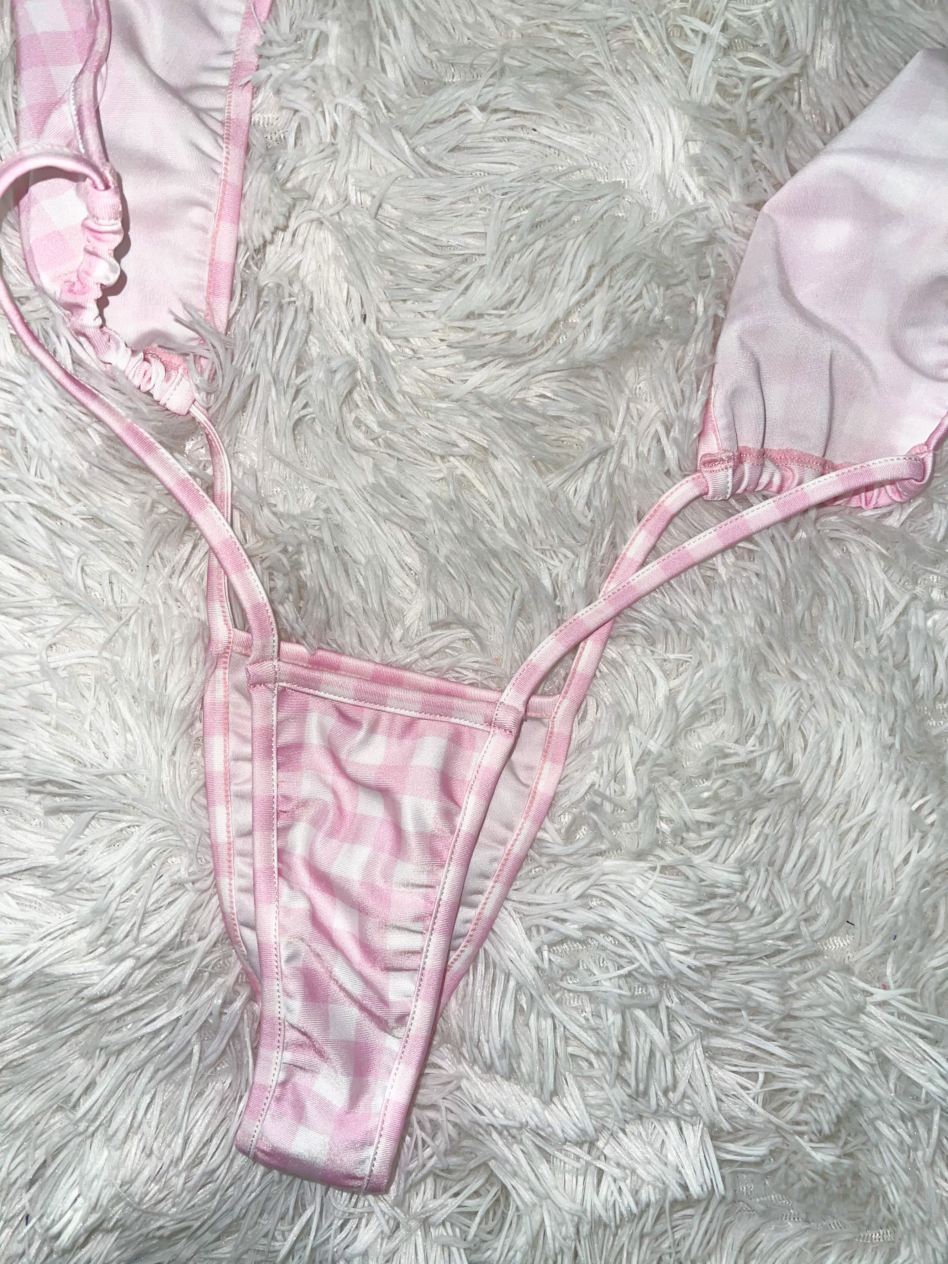 Pink gingham slingshot - Image 9