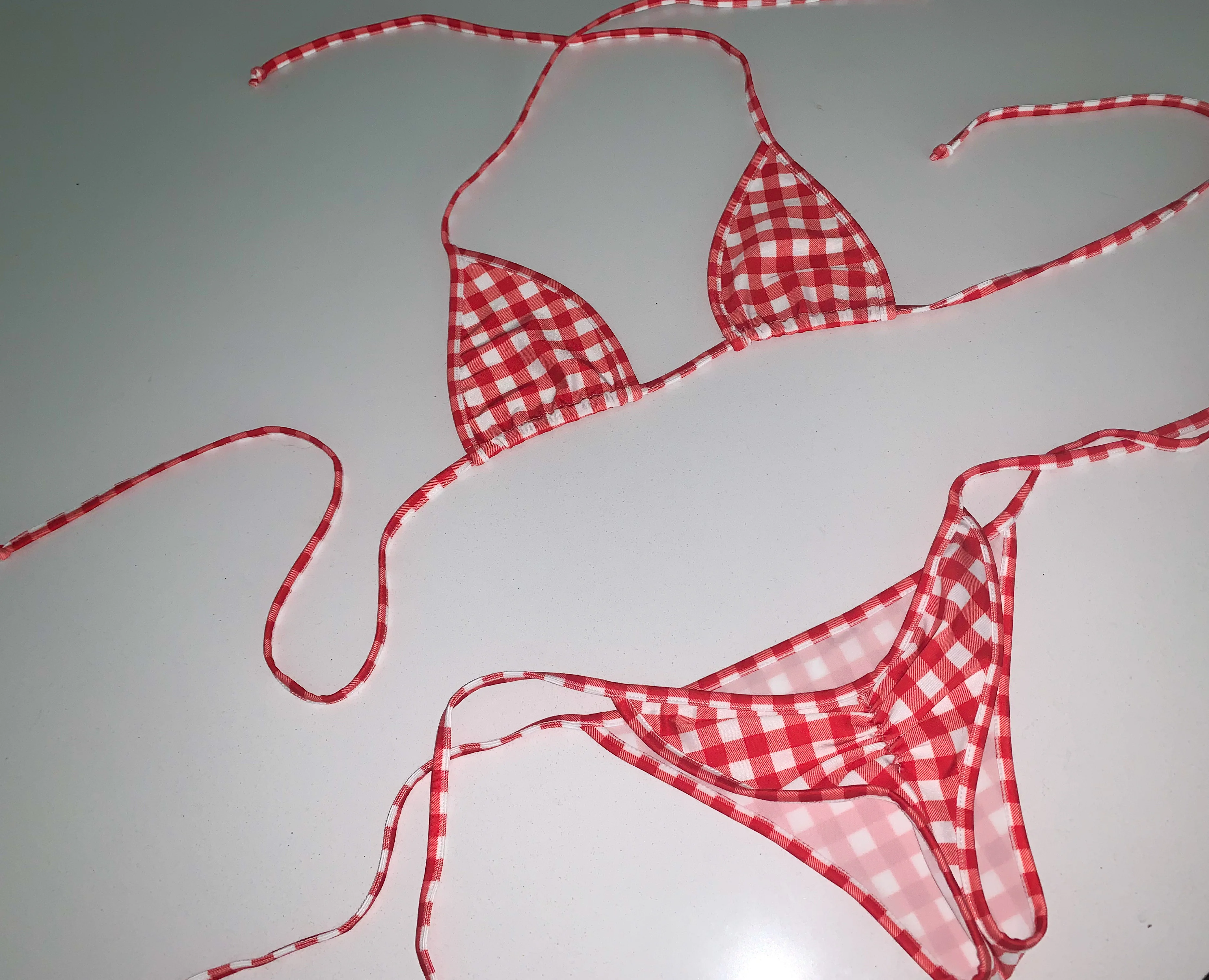 Red gingham bikini - Image 5