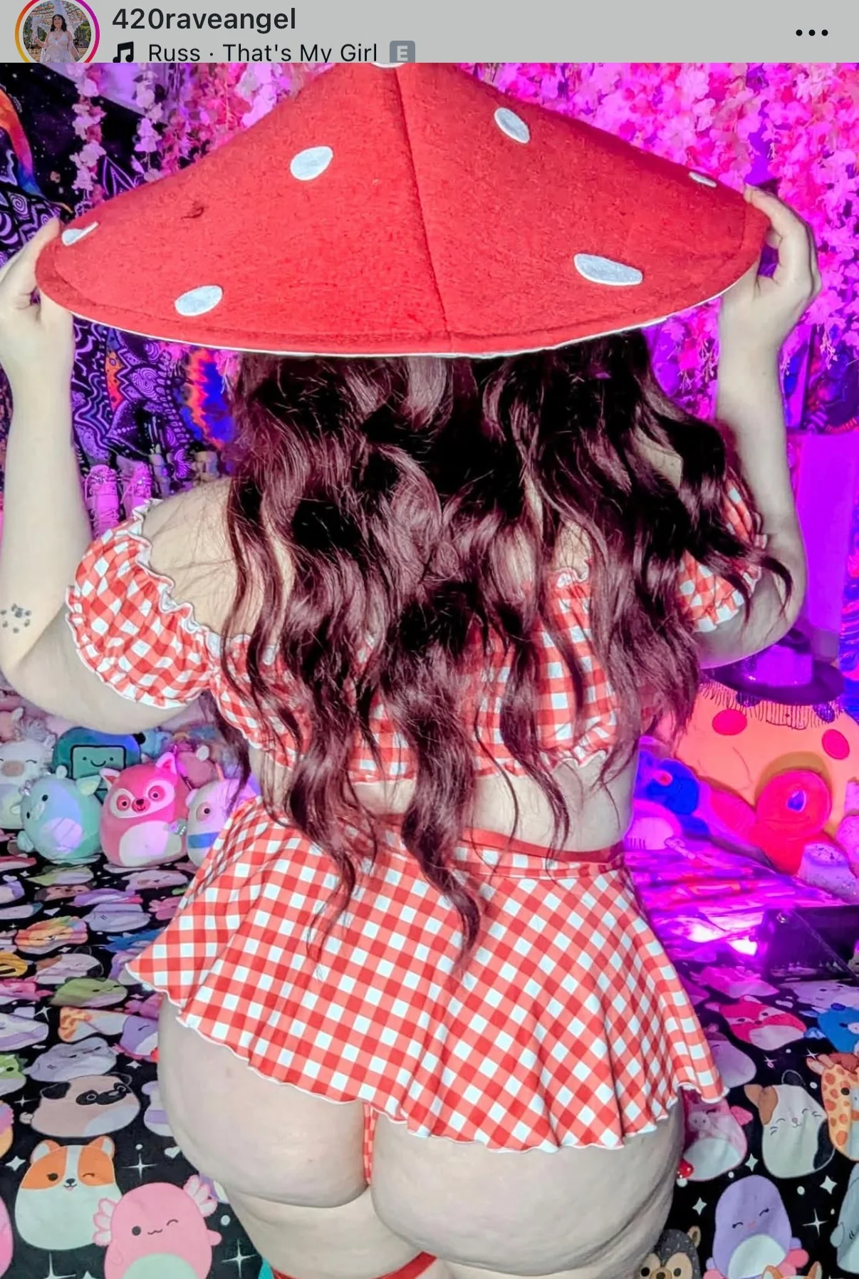 Red gingham ruffle skirt set - Image 10