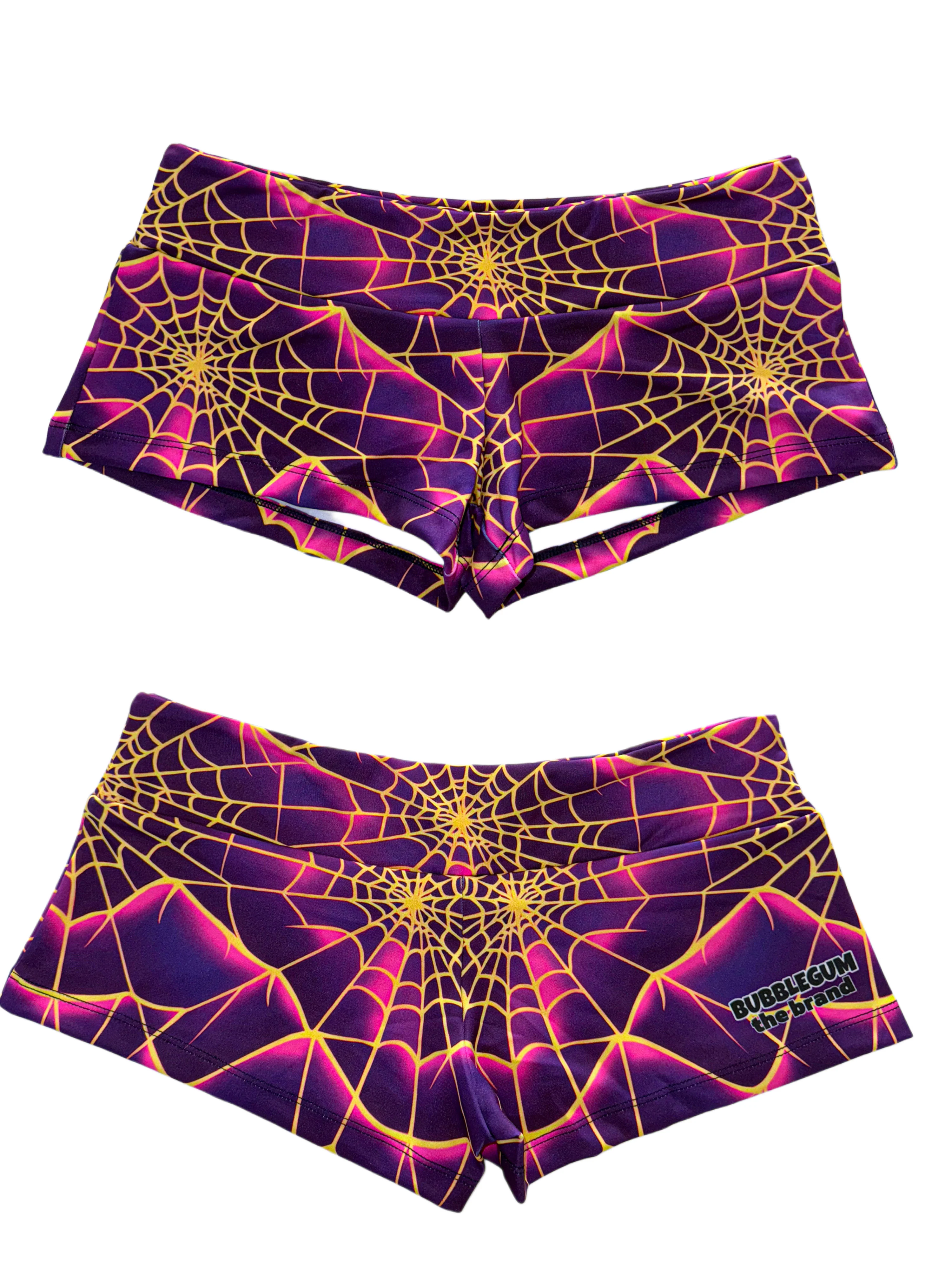 Spiderwebs micro shorts hotpants streetwear