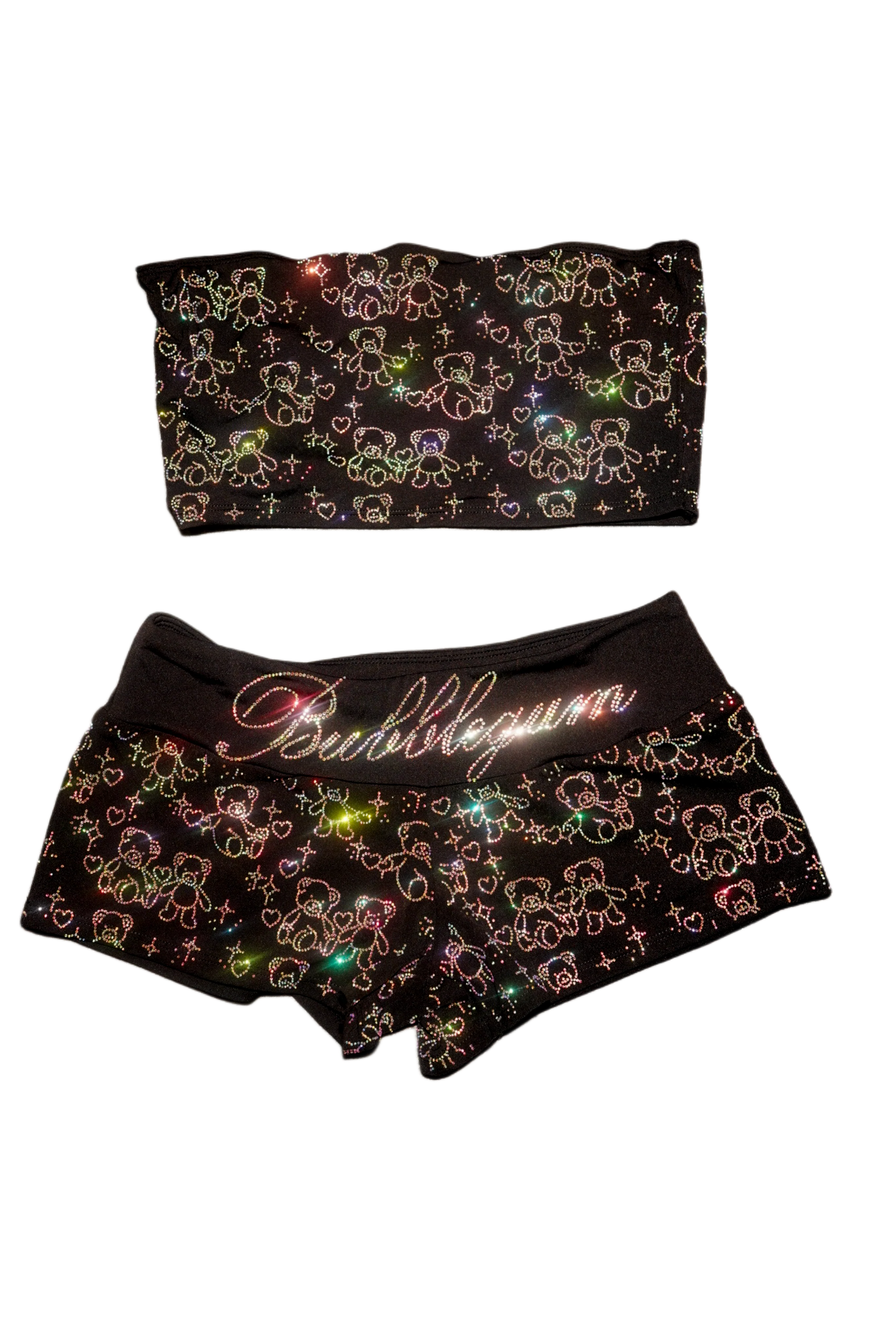 Teddy bear rhinestone tube top - Image 3
