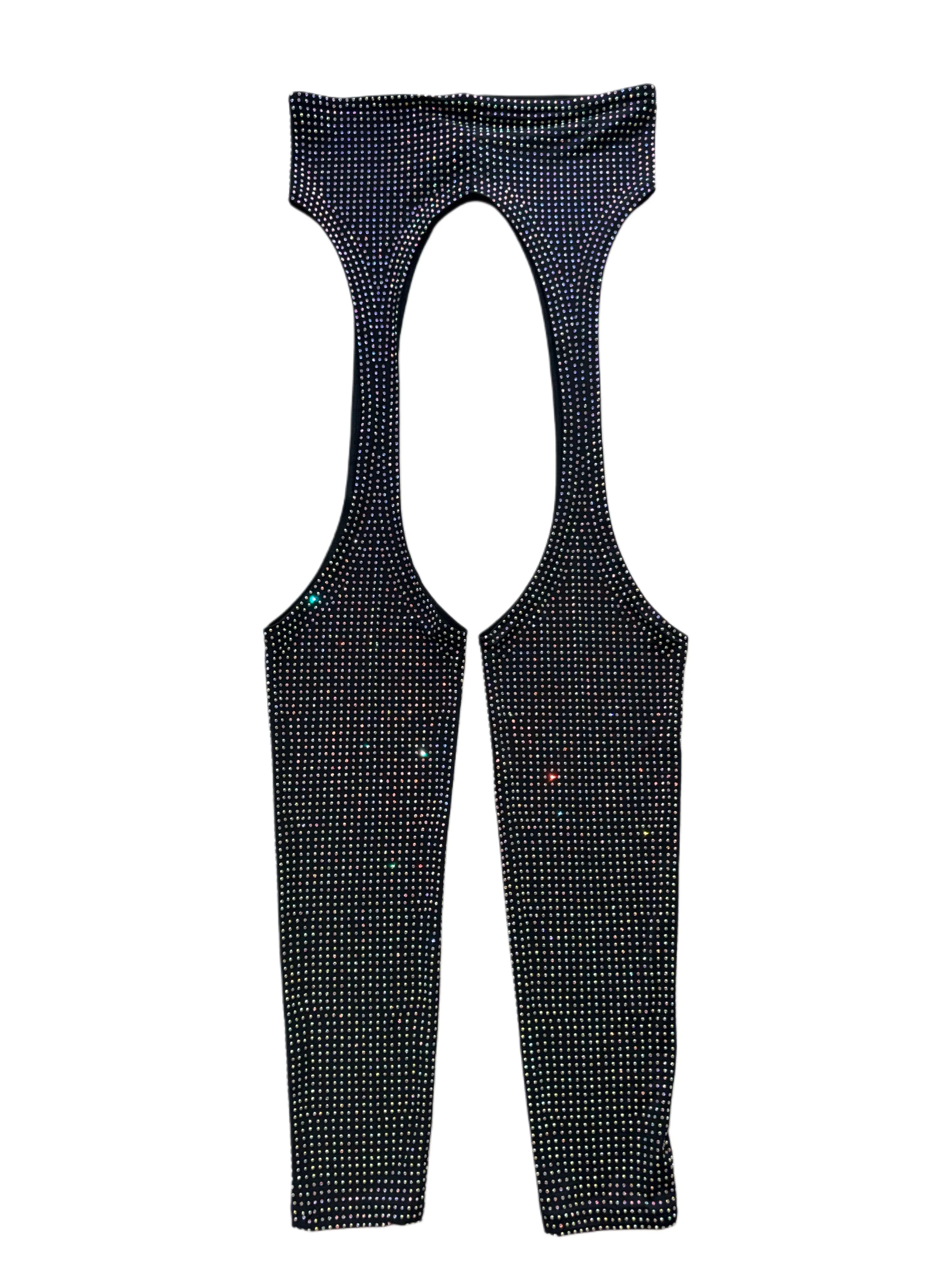 Iced out rhinestone shrug and chaps leggings set - Image 3